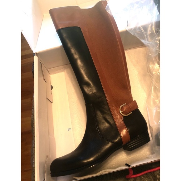 Toby leather riding boots two tone medium calf NWT - Picture 8 of 8